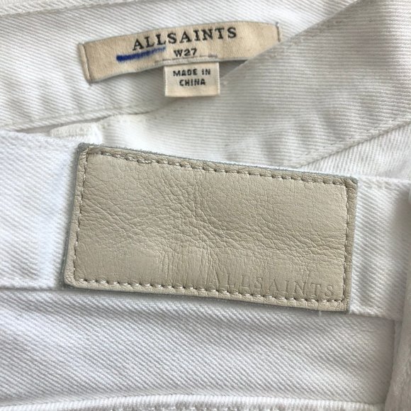 AllSaints Jasper Denim Jeans Cropped Ankle Zip - Picture 8 of 12